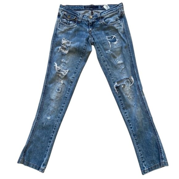 Miss Sixty jeans Style Shock ripped destroyed denim low rise slim straight 28 - Picture 1 of 12